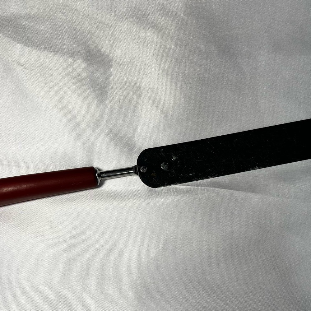 Vintage ECKO Spatula Stainless Steel Icing Knife With Red Brown Handle~ USA